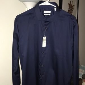 Navy slim shirt